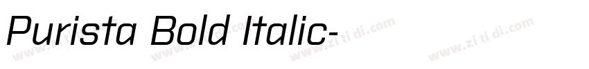 Purista Bold Italic字体转换